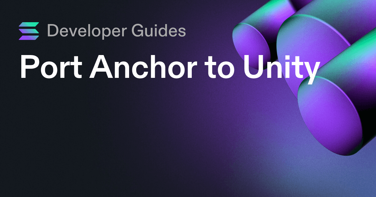 Port Anchor to Unity